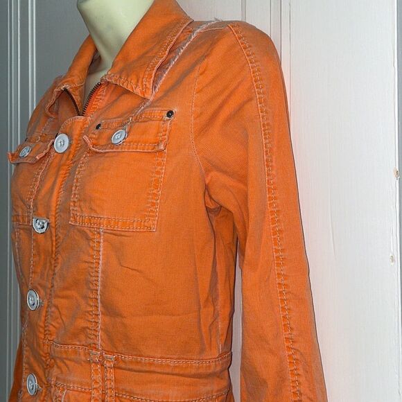 Christopher Blue orange denim look jacket - Picture 4 of 12